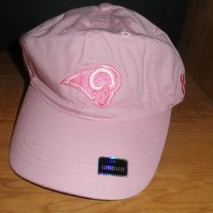 NEW by REEBOK, WOMEN'S ST. LOUIS LOS ANGELES LA RAMS LIGHT PINK HAT, CAP